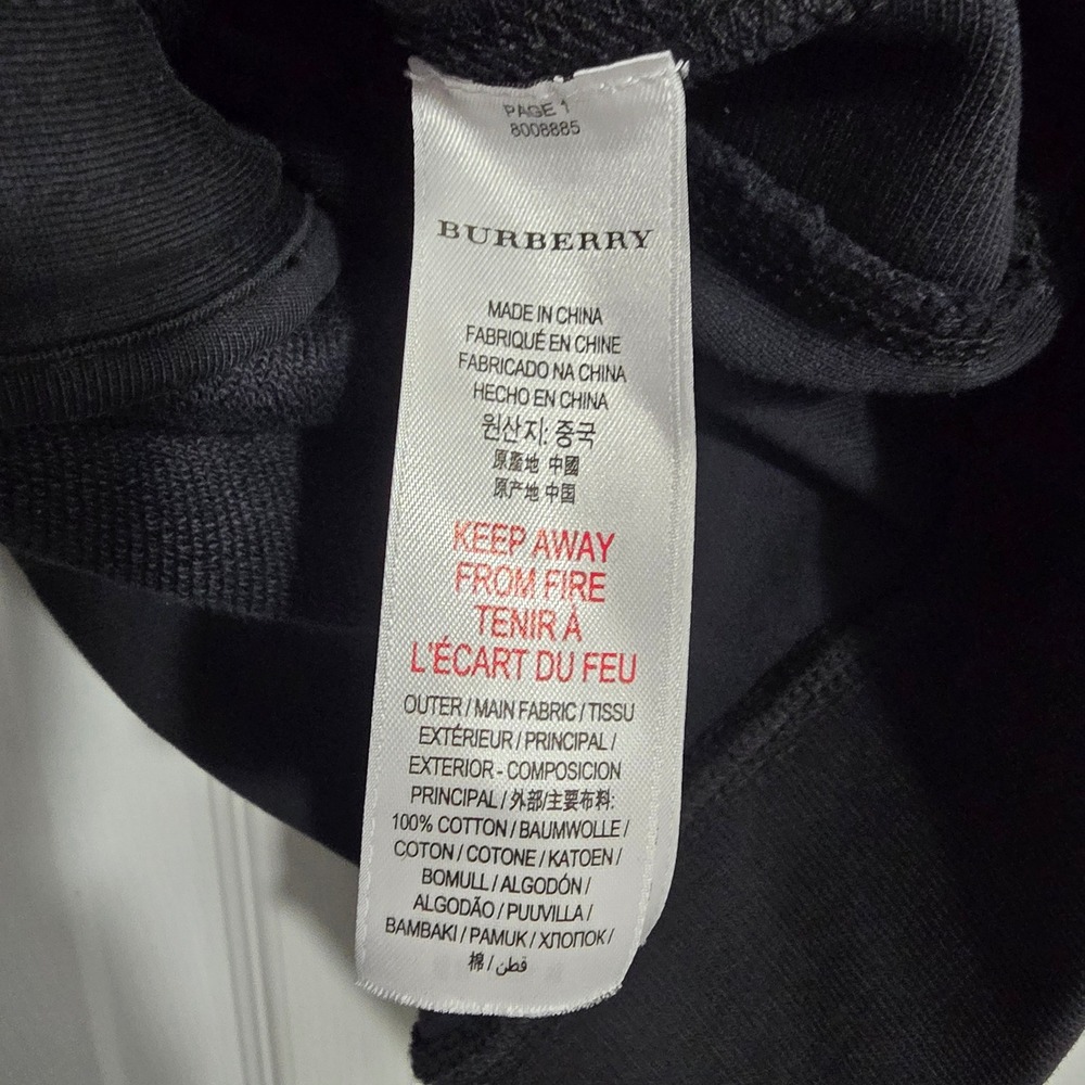 Burberry Kids Black Logo Zip Up Hoodie Sweatshirt Size 6Y 120cm 8008885 - Picture 6 of 6